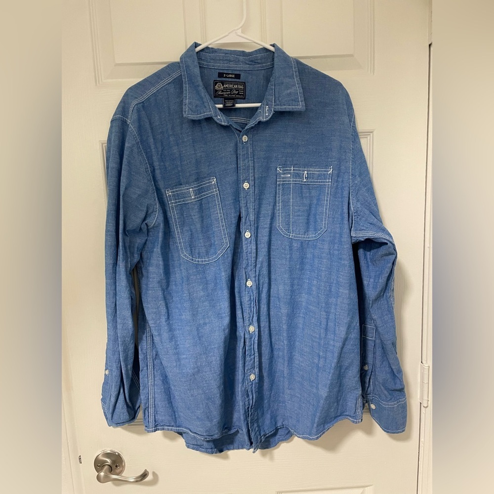 American Rag Light Blue Casual Button Down Shirt
